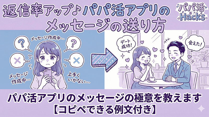 パパ活アプリ メッセージ